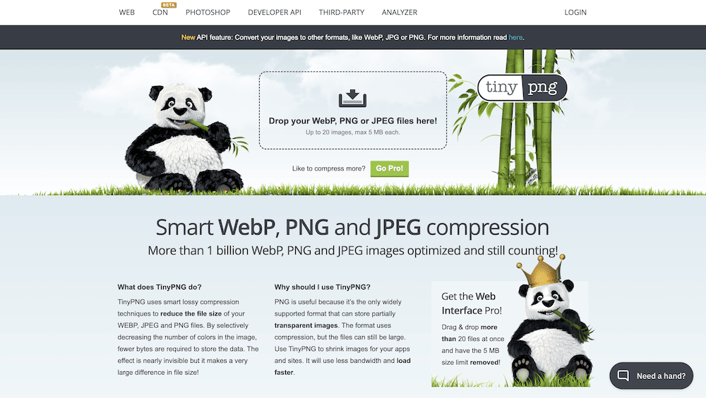 The TinyPNG website